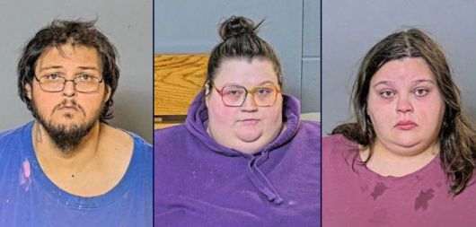 친부 굿맨, 의붓언니, 의붓언니의 파트너(왼쪽부터) [오타가미 보안관 사무실]