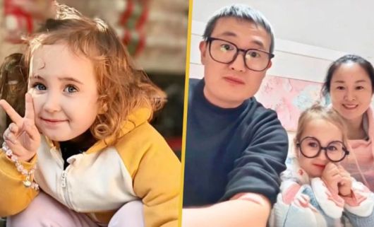 중국인 부모 밑에서 백인의 외모를 가진 아기가 태어나 화제다. 출처=SCMP, 더우인