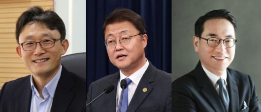 박윤영 전 KT 기업부문장(왼쪽부터), 주형철 전 SK커뮤니케이션즈 대표, 홍원표 전 삼성SDS 사장. 뉴시스