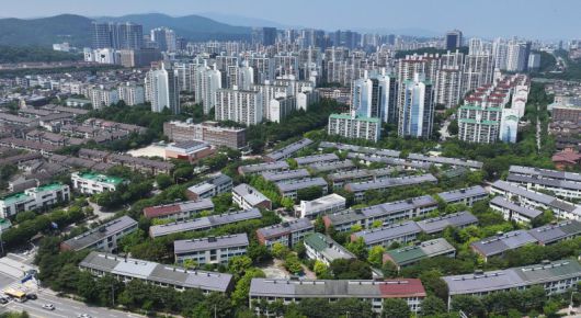 경기 성남 분당구 일대 1기 신도시 아파트 단지 모습. 연합뉴스