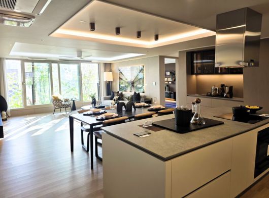 '수지자이 에디시온' 전용면적 120㎡ 내부 전경. 더피알 제공