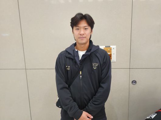 11월 24일 마무리캠프에서 돌아오는 인천공항에서 만난 김규성.사진=전상일 기자