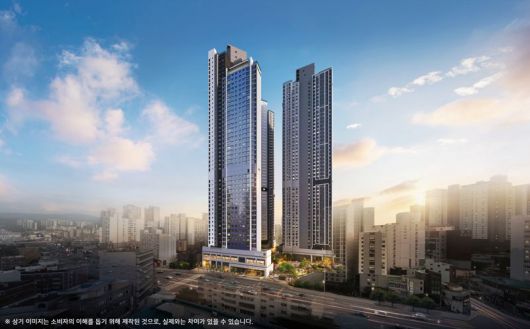 금정산 하늘채 루미엘 투시도. 코오롱글로벌 제공