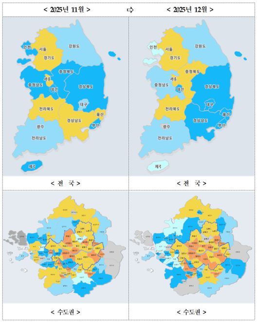 주택매매시장 소비심리지수(전국, 수도권). 국토연구원 제공