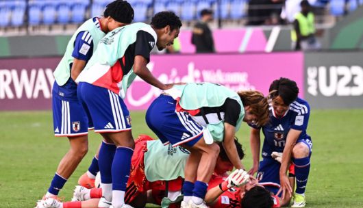 일본 vs 요르단 아시안컵 경기 장면.AFC