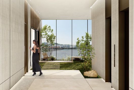 세대 전용홀이 구비된 공동주택 예시 이미지. 해안종합건축사무소 제공