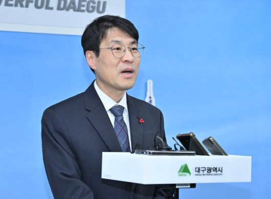 대구경북 행정통합 입장 밝히는 김정기 대구시장 권한대행(행정부시장). 현합뉴스