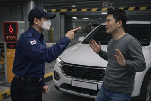 용산구청 행사에 갔다가 자녀들이 보는 앞에서 공익요원에게 폭행을 당했다는 40대 가장의 사연을 AI를 이용해 이미지로 생성. /사진=챗GPT