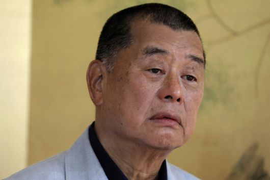 반중 성향 언론 빈과일보 창업주 지미 라이.AP뉴시스