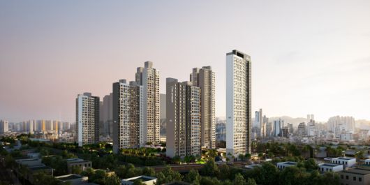 쌍용건설 ‘쌍용 더 플래티넘 온수역’ 투시도. 쌍용건설 제공