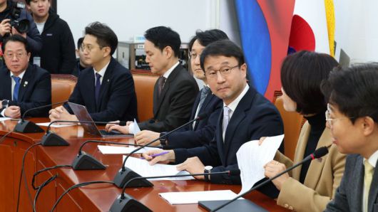 더불어민주당 한병도 원내대표가 22일 국회에서 열린 정책조정회의에서 발언하고 있다. 사진=서동일 기자