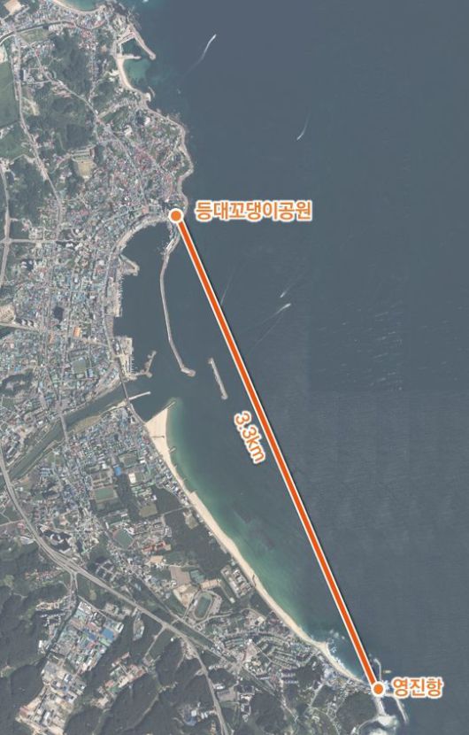 북강릉 케이블카 노선. fn뉴스 DB