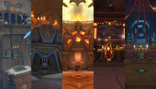 - 내부 전쟁 던전은 '부화장', '잿불맥주 양조장', '어둠불꽃 동굴', '신성한 불꽃의 수도원', '작전명 : 수문'