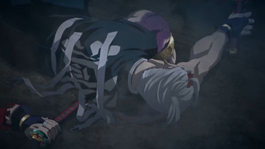 - 환락의 거리에 출동한 귀살대 전원을 괴멸시킨 규타로