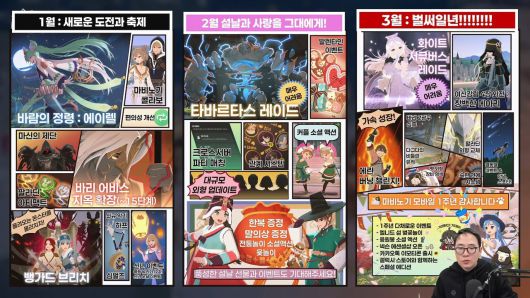 마비노기 모바일 1분기 로드맵(사진=마비노기 모바일 공식 유튜브)