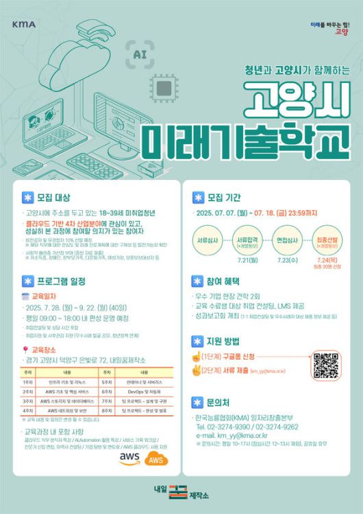 고양시 ‘미래기술학교’ 교육생 모집_4차산업 전문인력 양성 [사진=고양시]