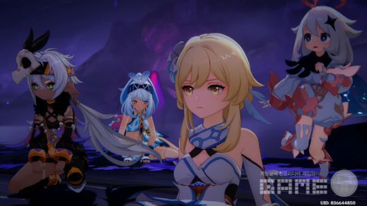 문이 닫히자 낙담하는 일행들. 원신 /게임와이 촬영