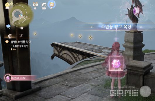 ▲워프존을 먼저 열어 두면 힘들게 올라올 필요가 없다. 인피니티 니키 /게임와이 촬영