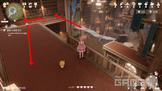 ▲이곳으로 이동하면 새로운 곳 응접실 뒤쪽 창문이 나타난다. 인피니티 니키 /게임와이 촬영