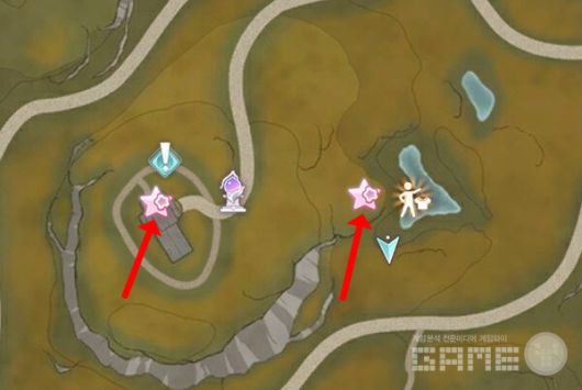 ▲호숫가에서 상상의 별 잡기. 가다가 반대로 달리는 것도 방법. 너무 깊은 물은 빠지지만, 얕은 물은 가로질러 갈 수 있다. 인피니티 니키 /게임와이 촬영