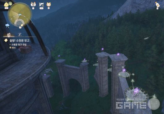 ▲상상의 별을 터치하고 뒤를 돌아보면 이런 모습이다. 포기하고 앞(위쪽)으로 전진하자 인피니티 니키 /게임와이 촬영