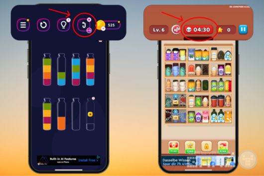 겟 컬러-제퍼 게임즈의 물 분류 퍼즐과 팔콘 게임즈의 상품 퍼즐: 정렬 챌린지