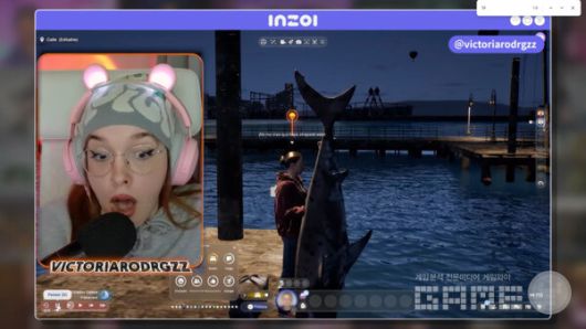 자신의 키보다 더 큰 고기를 낚은(?) 크리에이터. 인조이 /크래프톤