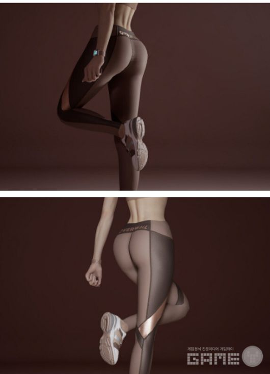 7위는 레깅스를 입은 여성 프리셋이다. 인조이 캔버스 /크래프톤