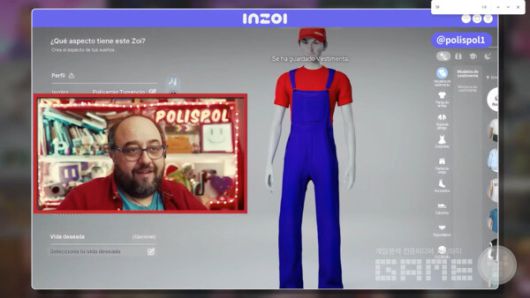 슈퍼마리오 복장의 캐릭터를 생성한 크리에이터. 인조이 /크래프톤