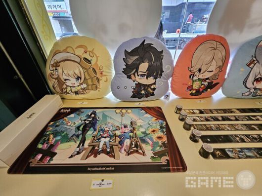 현장 이용자들의 시선을 가장 끈 것은 나비아 쿠션 / 게임와이 촬영