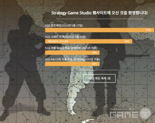 SGS 스튜디오 홈페이지