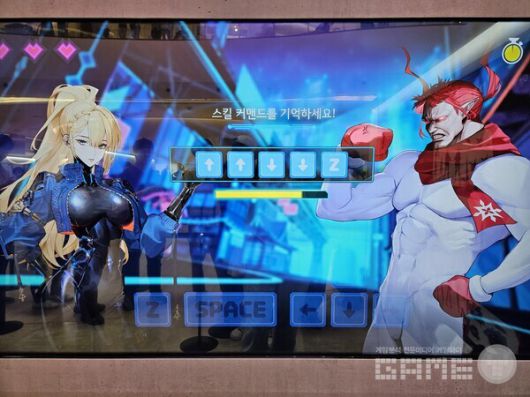 화면에 나오는 커맨드를 터치 스크린으로 입력하면된다. 던파 이용자라면 익숙한 커맨드들 / 게임와이 촬영