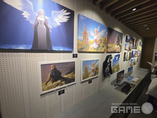 로스트아크 미디어아트 전시회 '빛의 여정' 현장 / 게임와이 촬영