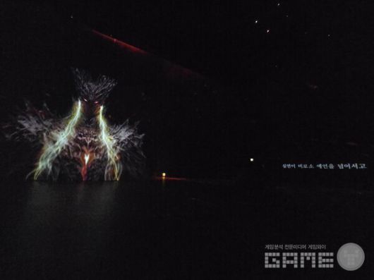 로스트아크 미디어아트 전시회 '빛의 여정' 현장 / 게임와이 촬영