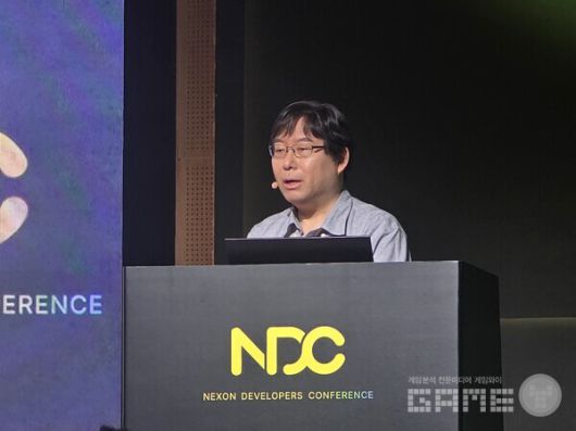 빅게임 개발의 중요성과 핵심 전략을 이야기하는 넥슨게임지 박용현 대표 /게임와이 촬영