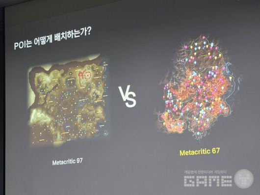 약 300m마다 POI를 배치해 플레이어가 40초마다 새로운 경험을 하도록 설계한 경우가 있다.