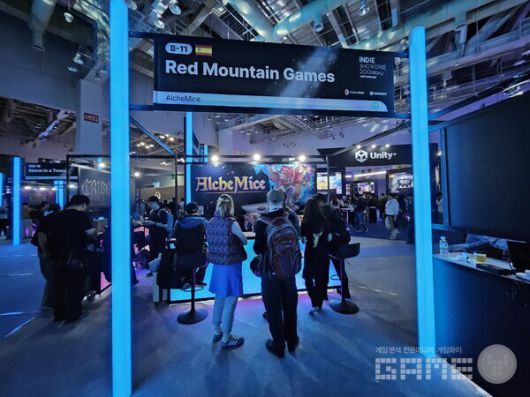 제2관 BTC에 전시된 알케 마이스 부스 /게임와이 촬영