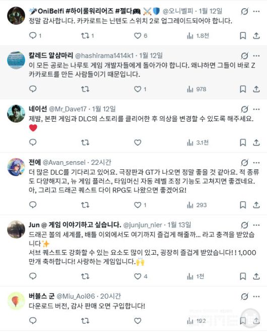 드래곤볼 Z 카카로트의 전 세계 누적 판매량 1000만 장 돌파 소식에 팬들의 반응도 뜨겁다