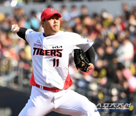 22일 광주KIA챔피언스필드에서 열린 NC와 KIA의 개막전, 6회초 KIA 조상우가 역투하고 있다. 광주=허상욱 기자wook@sportschosun.com/2025.03.22/