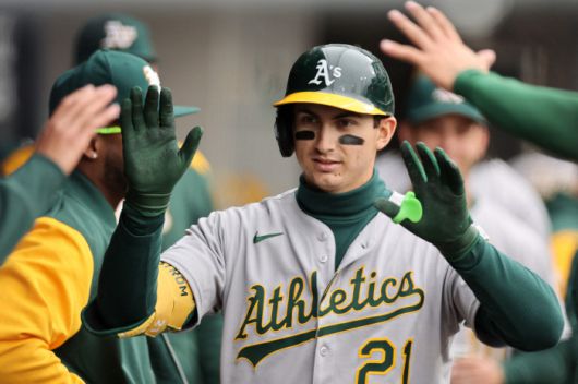 메이저리그 홈런 1위를 질주하고 있는 애슬레틱스 1루수 타일러 소더스트롬. AFP연합뉴스
