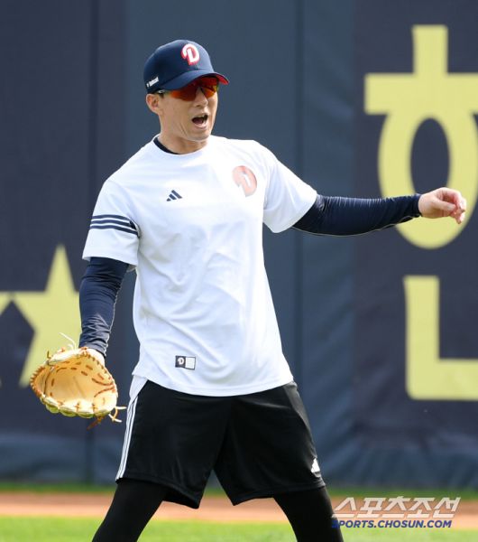 신입생 고효준은 패기 넘치는 모습으로 훈련을 소화했다.