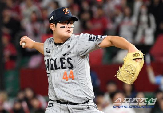 17일 인천 SSG랜더스필드에서 열린 SSG 랜더스와 한화 이글스의 경기. 한화 김서현이 역투하고 있다. 인천=박재만 기자 pjm@sportschosun.com/2025.04.17/