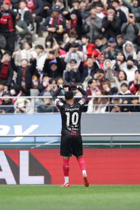 서울월드컵경기장/ K리그1/ FC서울 vs 대구FC/ 서울 린가드 득점/ 골 세레머니/ 사진 곽동혁