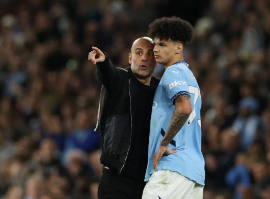 펩 과르디올라 맨시티 감독과 니코 오라일리. 로이터연합뉴스