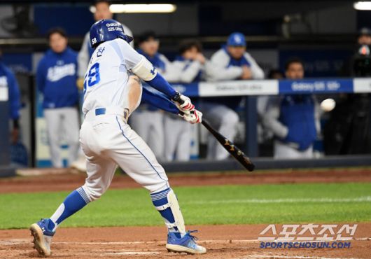 평균자책점 1점대 선발 투수 KIA 김도현 상대 삼성 리드오프 김지찬은 3연타 경기를 펼쳤다. 대구=박재만 기자 pjm@sportschosun.com