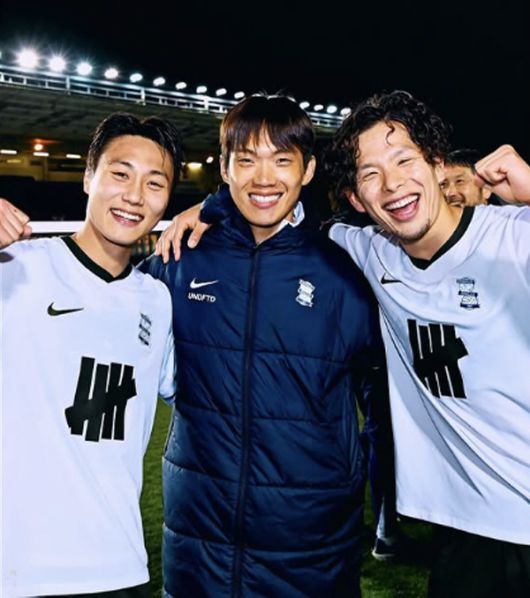 왼쪽부터 백승호, 이명재, 이와타 도모키. 출처=버밍엄시티 SNS