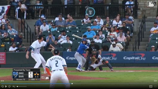 마이너리그 트리플A 오클라호마시티에서 타격하는 김혜성. 중계화면 캡쳐