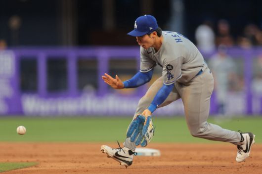 김혜성이 2루수 수비를 하고 있다. Imagn Images연합뉴스