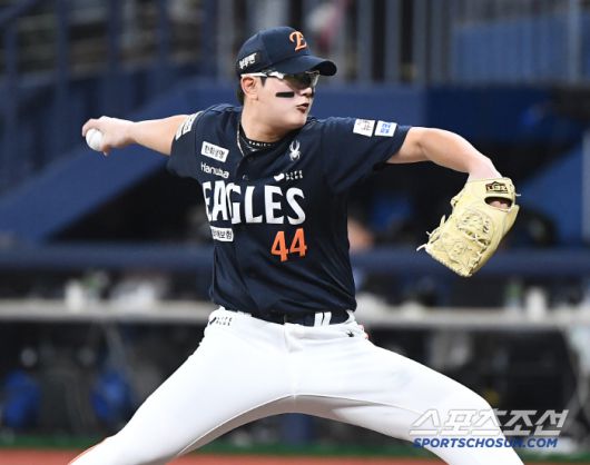 9일 서울 고척스카이돔에서 열린 한화-키움전. 9회말 김서현이 투구하고 있다. 고척=정재근 기자 cjg@sportschosun.com/2025.5.9/