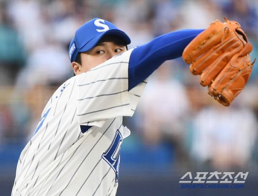 18일 대구 라이온즈파크에서 열린 롯데-삼성전. 선발투수 이승현이 투구하고 있다. 대구=정재근 기자 cjg@sportschosun.com/2025.4.18/